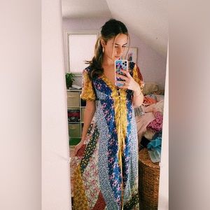 Floral Patchwork Maxi Dress
